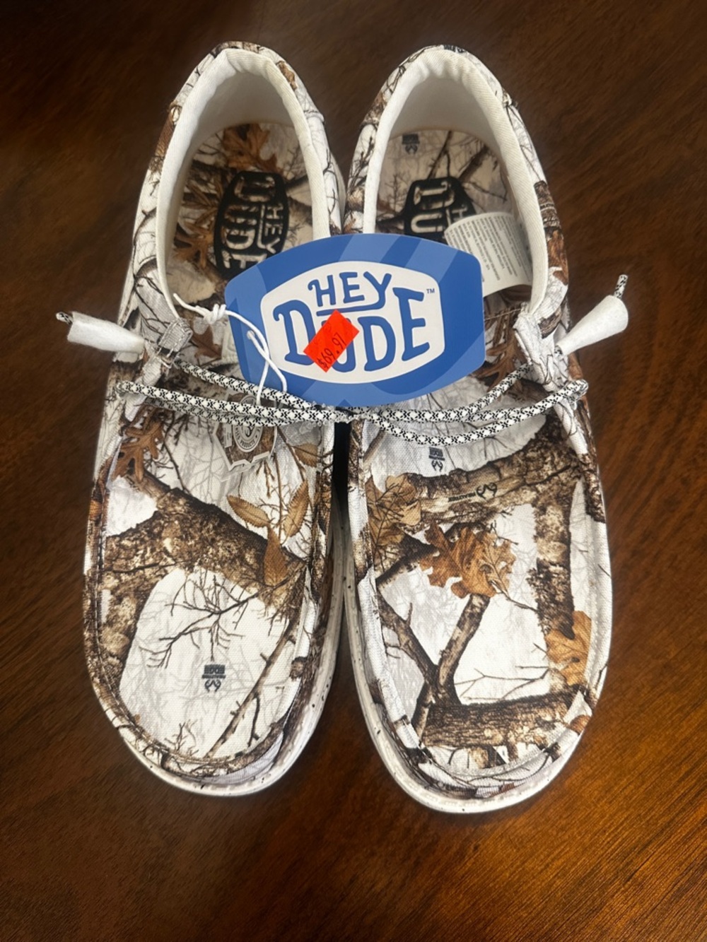 Hey Dude Men’s Realtree Camo Slip-Ons - White & Brown